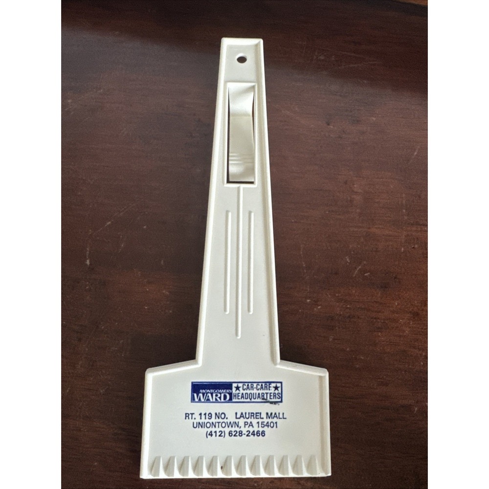 9.75" Vtg Montgomery Wards  Uniontown, PA Ice Scraper Advertising Plastic